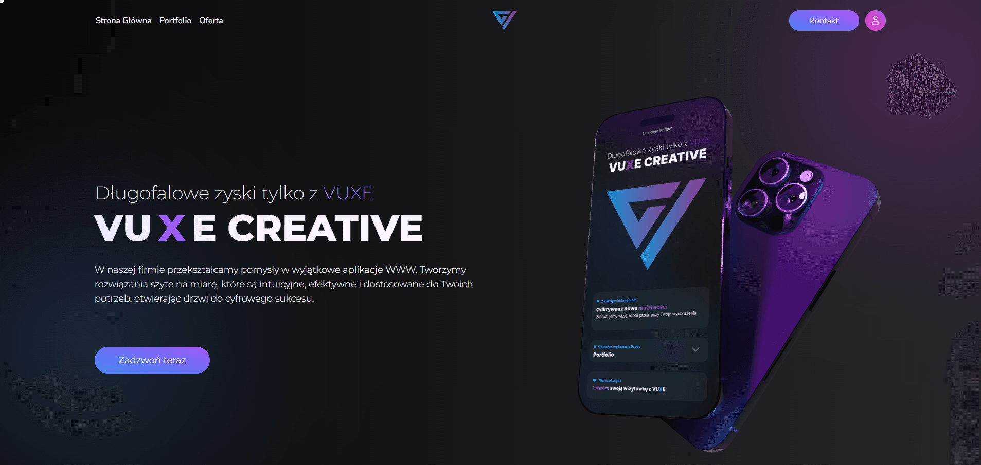Website for VUXE - Interactive Agency